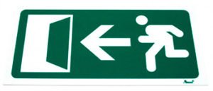 requisitos para habilitar un local cartel de salida exit