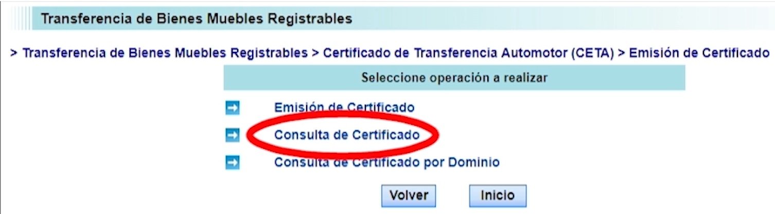 consulta de certificado ceta afip